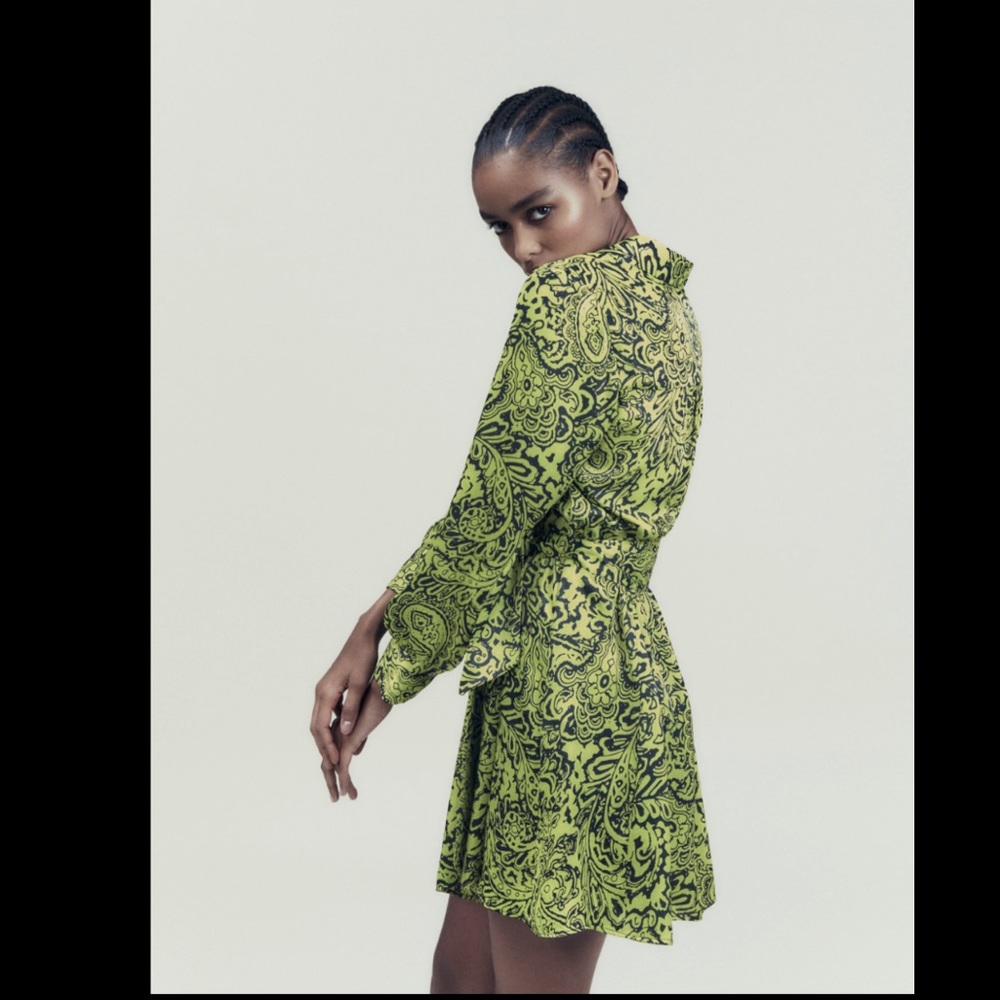 Zara printed mini dress - Picture 4 of 8